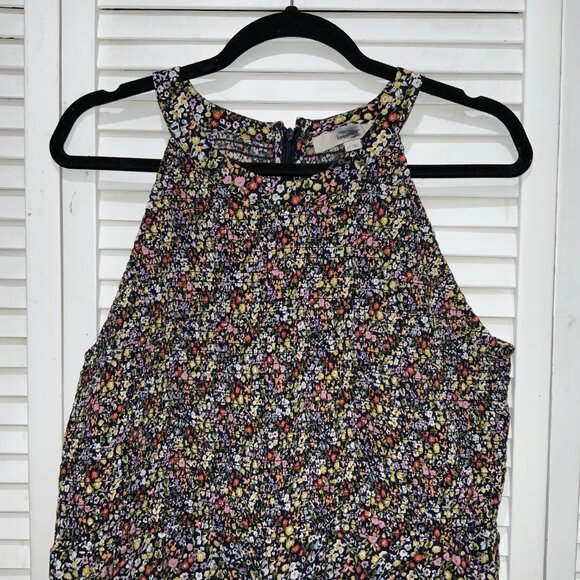Loft Floral Smocked Halter Jumpsuit Size 12 - Picture 2 of 6